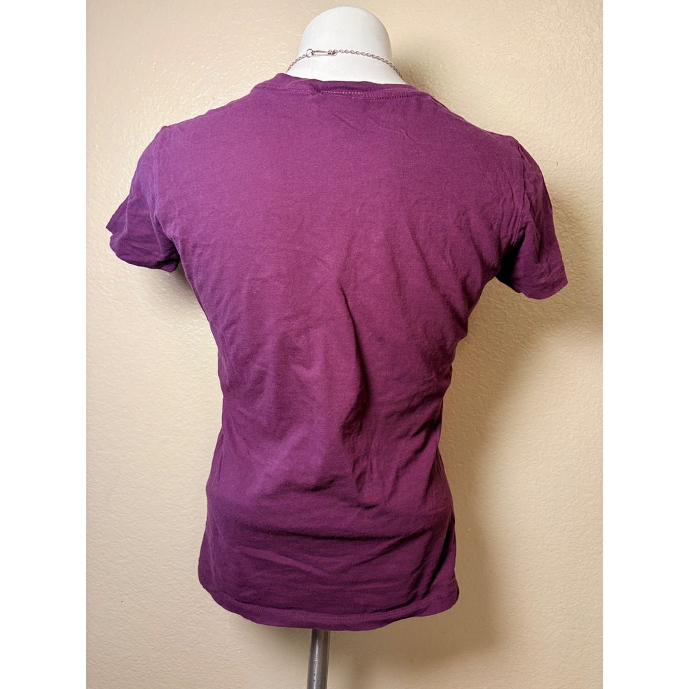 ❌❌❌SOLD❌❌❌Y2K Hard Rock Purple Graphic T-Shirt Rhinestone Crown Womens L #7 - Picture 2 of 4